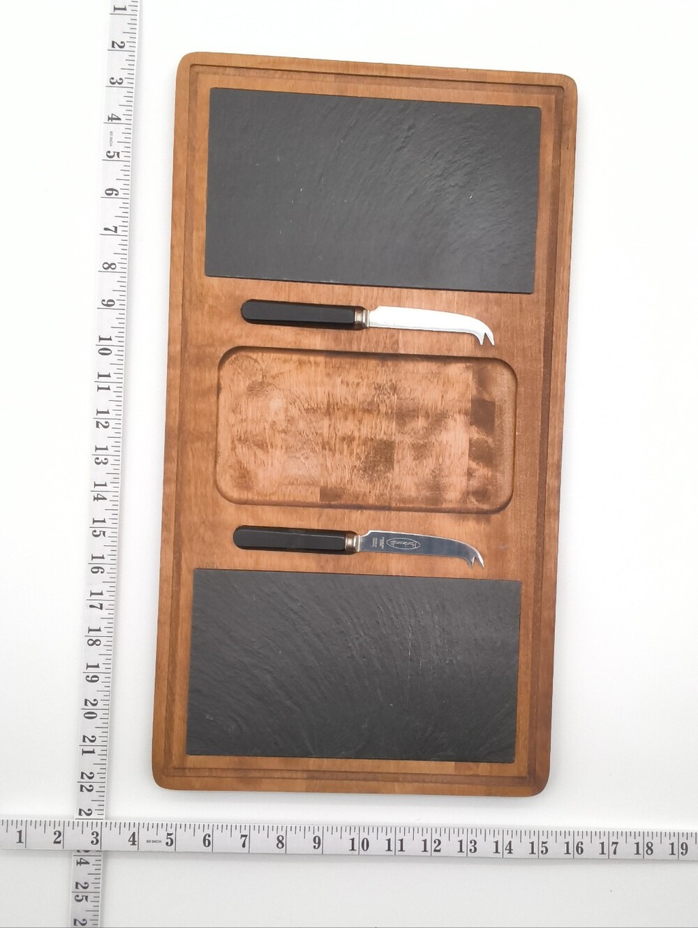 Vintage Baribocraft Maple Cheese Board Slate Slabs in Original Box - Picture 2 of 12